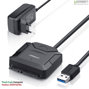 Cáp USB 3.0 to SATA HDD 2,5 và 3,5 Converter chính hãng Ugreen UG-20611 cao cấp