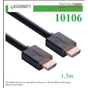 Cáp HDMI dài 1,5m cao cấp hỗ trợ Ethernet 4Kx2K chính hãng Ugreen 60269 cao cấp