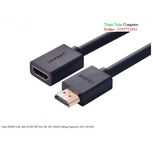 Cáp HDMI nối dài 0,5M hỗ trợ 4K 2K chính hãng Ugreen UG-10140