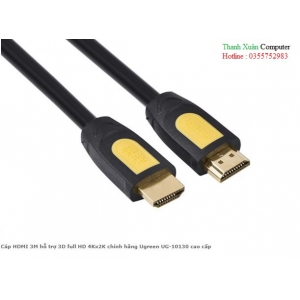 Cáp HDMI 3M hỗ trợ 3D full HD 4Kx2K chính hãng Ugreen UG-10130 cao cấp