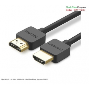 Cáp HDMI 1.4 Slim 4K2K dài 1M chính hãng Ugreen 30823