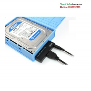Cáp chuyển USB 3.0 Y-1039C Unitek + box cho ổ cứng 2.5 và 3.5 hỗ trợ HDD 3Tb